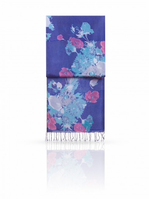 Палантин Женский S30-BRUSH.FLOWER/NAVY